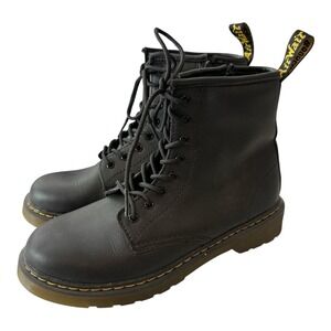 Doc Dr. Martens 1460 Boots BlackLeather Combat Womens Size 5 Mens Size 4 Zip